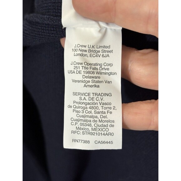 J Crew Sweater Blazer Navy Blue Small Pockets Swacket Swazer Stretch Knit Jacket - Picture 9 of 11